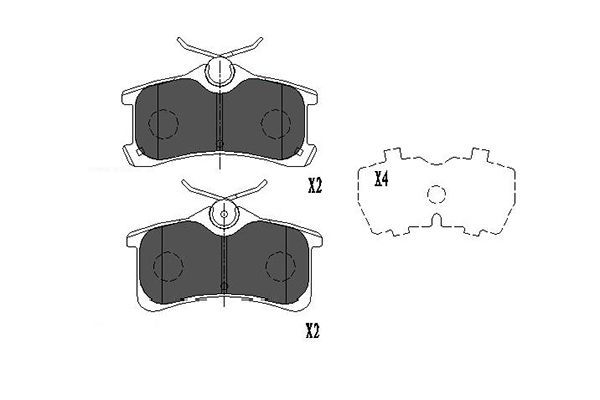 KAVO PARTS Bremžu uzliku kompl., Disku bremzes KBP-9017